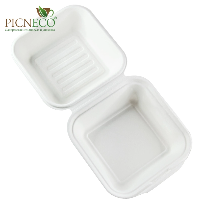 товар Бургер бокс из целлюлозы, 155x153x80, белый BB005